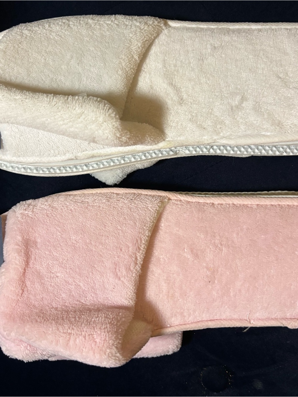 Plush Memory-Foam Slippers in Pink & Cream Bundle